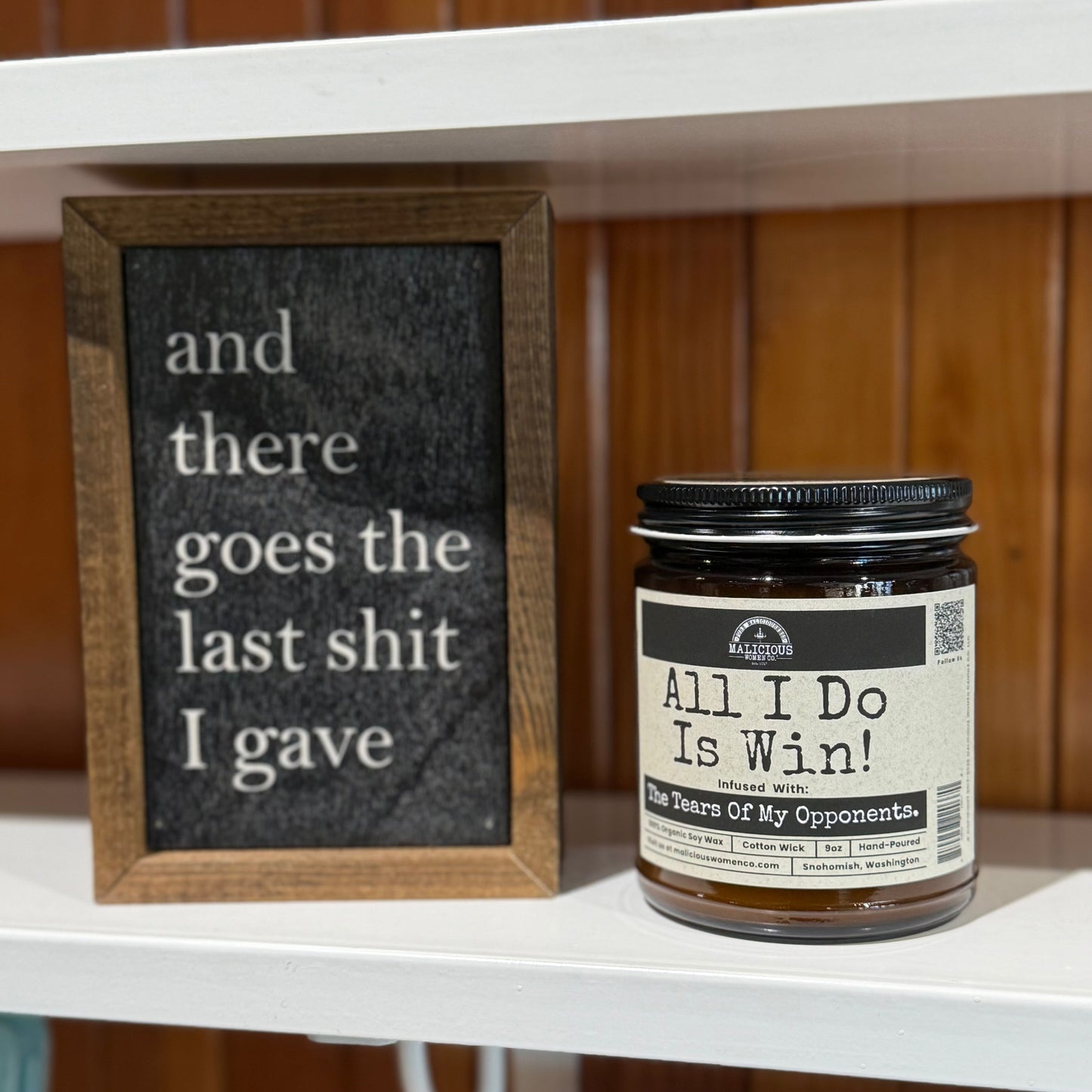 All I Do Is Win 9oz Funny Candle Malicious Women Co
