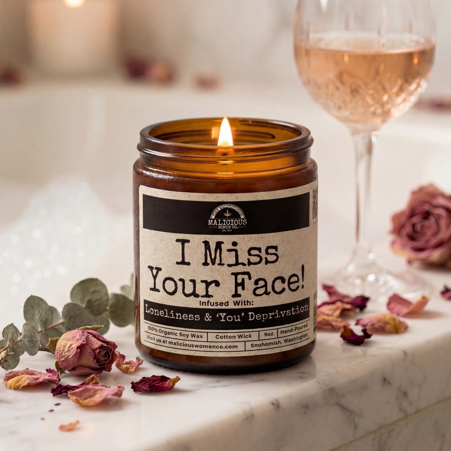 I Miss Your Face! 9oz Bestie Candle Malicious Women Co