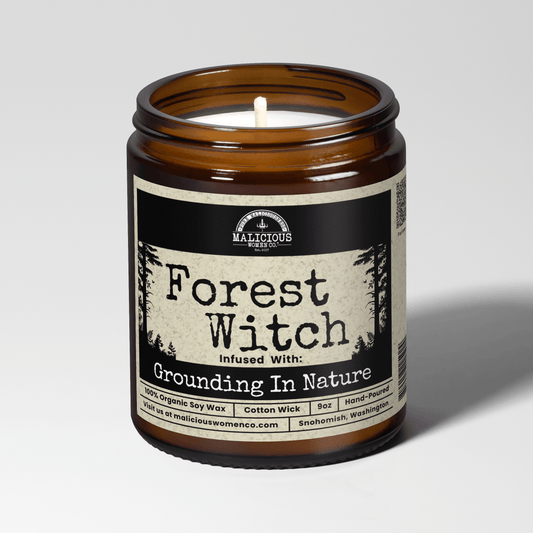 Malicious Women Co. Forest Witch 9 oz Soy Candle | Natural Aromatherapy Candle 40+ Hr Burn Home Gift Decor