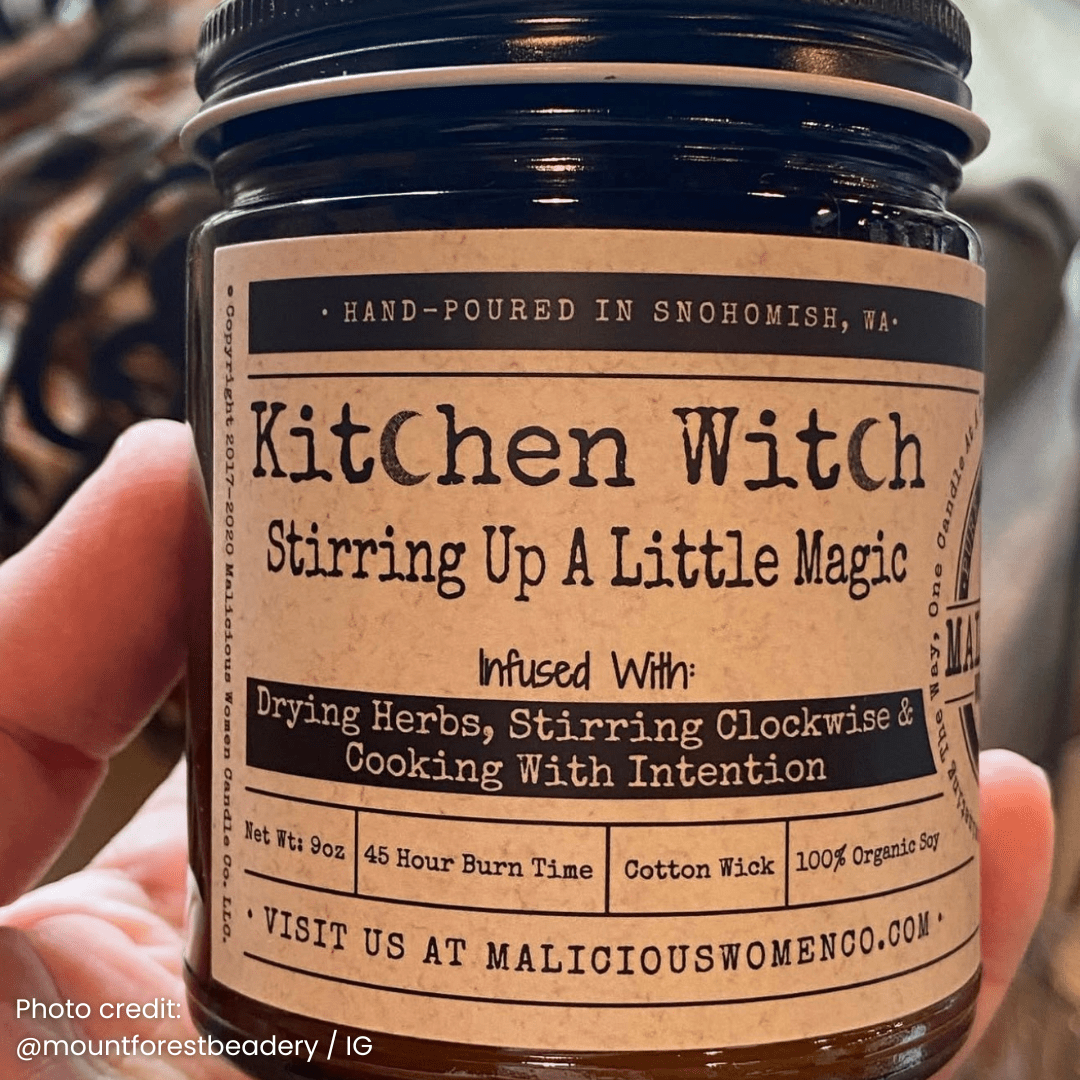 Malicious Women Co. Kitchen Witch 9oz Soy Candle | Intentional Aromatherapy Candle Ritual Glow