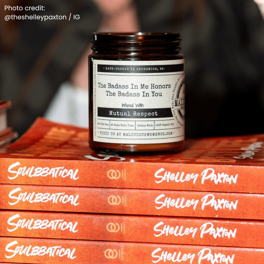 Malicious Women Co. The Badass In Me Honors The Badass In You 9oz Soy Wax Candle, Bestie Gift Luxury Scented Hand-Poured USA Candle